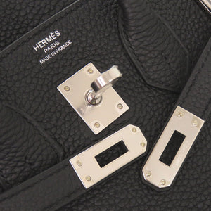 未使用 エルメス バーキン25 トゴ ブラック シルバー金具 K刻印(2025年製) ハンドバッグ 黒 1111【中古】HERMES