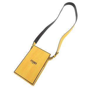 美品 フェンディ 縦型ボックス 7VA519 レザー イエロー ショルダーバッグ 1115【中古】FENDI