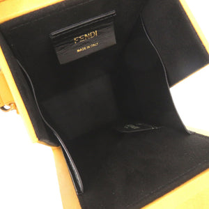 美品 フェンディ 縦型ボックス 7VA519 レザー イエロー ショルダーバッグ 1115【中古】FENDI