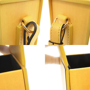美品 フェンディ 縦型ボックス 7VA519 レザー イエロー ショルダーバッグ 1115【中古】FENDI