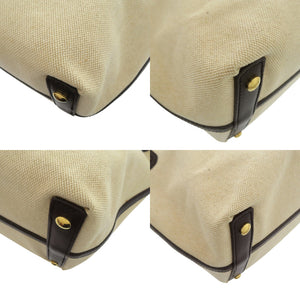 バーバリー ソフトキャンバス ロゴ ホースフェリー 8031318 トートバッグ コットンキャンバス ベージュ 1137【中古】BURBERRY