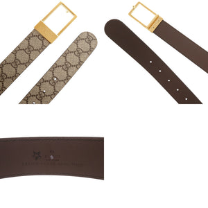 未使用品 グッチ スクエアバックル GGベルト 722370 GGスプリーム ベージュ 1141【中古】GUCCI メンズ