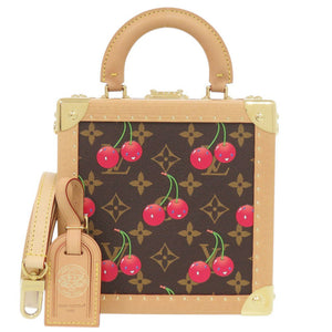 新品同様 ルイ ヴィトン × 村上隆 ミニ スクエア トランク チェリー モノグラム M14040 IC ハンドバッグ LV 1147【中古】LOUIS VUITTON × TM