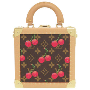 新品同様 ルイ ヴィトン × 村上隆 ミニ スクエア トランク チェリー モノグラム M14040 IC ハンドバッグ LV 1147【中古】LOUIS VUITTON × TM