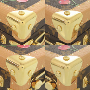 新品同様 ルイ ヴィトン × 村上隆 ミニ スクエア トランク チェリー モノグラム M14040 IC ハンドバッグ LV 1147【中古】LOUIS VUITTON × TM