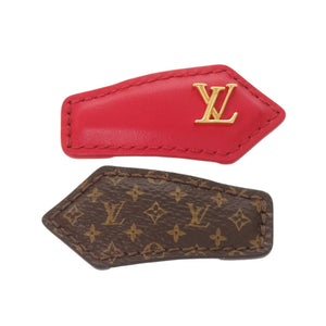 新品同様 ルイ ヴィトン モノグラム ルージュ LV バックステージ バレッタ M02378 ヘアクリップ LV 1152 【中古】 LOUIS VUITTON