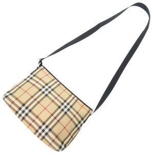 バーバリー ノバチェック PVC ベージュ ショルダーバッグ 1186【中古】BURBERRY