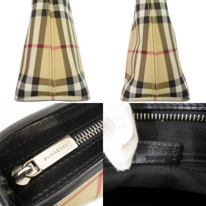 バーバリー ノバチェック PVC ベージュ ショルダーバッグ 1186【中古】BURBERRY
