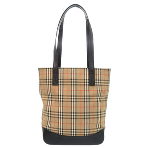 美品 バーバリー ノバチェック シャドーホース ナイロンキャンバス ベージュ ブラック トートバッグ 1187【中古】BURBERRY