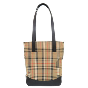 美品 バーバリー ノバチェック シャドーホース ナイロンキャンバス ベージュ ブラック トートバッグ 1187【中古】BURBERRY