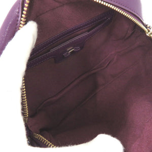 美品 サルヴァトーレフェラガモ ヴァラリボン レザー パープル ショルダーバッグ 1188【中古】Salvatore Ferragamo