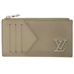 美品 ルイ ヴィトン フラグメントケース アエログラム M82282 レザー セージ カードケース コインケース 財布 LV 1208【中古】LOUIS VUITTON