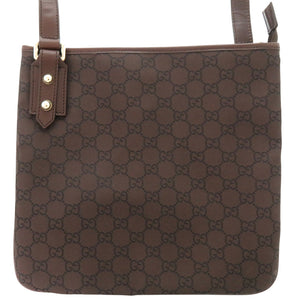 美品 グッチ 257246 GGスプリーム ブラウン ショルダーバッグ 茶 1222 【中古】GUCCI
