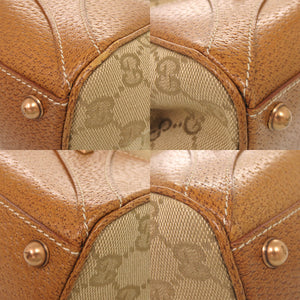 グッチ ニュージャッキー 124404 GGキャンバス レザー ベージュ キャメル ショルダーバッグ 1223【中古】GUCCI