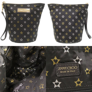 美品 ジミーチュウ ナイロン ブラック トートバッグ 黒 1236【中古】JIMMY CHOO