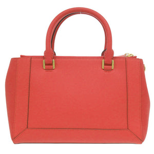美品 エム シー エム 2WAY ロゴ レザー レッド ハンドバッグ 赤 1237【中古】MCM