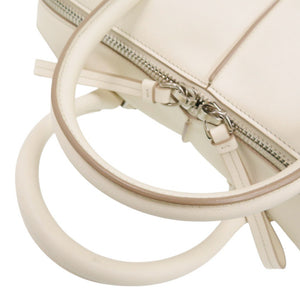 美品 トッズ 2WAY レザー アイボリー ハンドバッグ 1239【中古】TOD’S