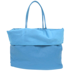 美品 バレンシアガ LEOPOLDA XL レザー サテン ブルー トートバッグ 青 1291【中古】BALENCIAGA