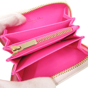 美品 クリスチャンディオール 43-MA-0232 レザー ピンク コインケース カードケース 財布 1296【中古】Christian Dior