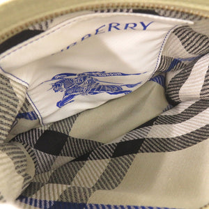 新品同様 バーバリー ミニトレンチトート キャンバス カーキ ショルダーバッグ 1302【中古】BURBERRY