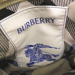 新品同様 バーバリー ミニトレンチトート キャンバス カーキ ショルダーバッグ 1302【中古】BURBERRY