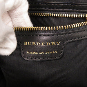 美品 バーバリー チェック柄 コットン レザー ベージュ リュック バックパック 1314【中古】BURBERRY
