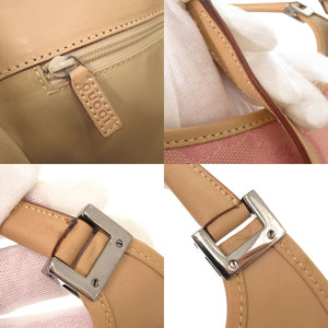 グッチ ヴィンテージ ジャッキー GG柄 002 1068 GGキャンバス レザー ピンク ベージュ ショルダーバッグ 1338【中古】GUCCI