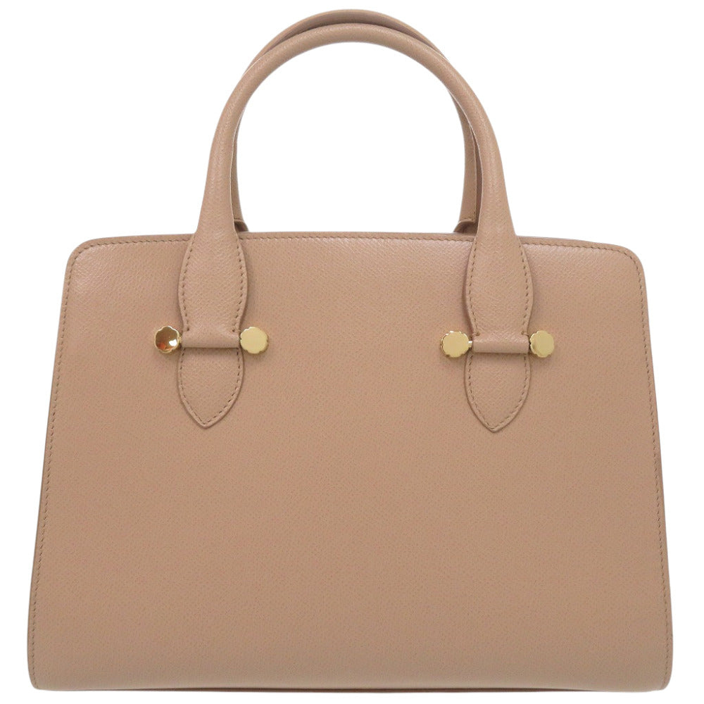 サルヴァトーレフェラガモ Today Leather Satchel ハンドバッグ 2WAY ショルダーバッグ レザー ベージュ 1359【中古】Salvatore Ferragamo