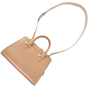 サルヴァトーレフェラガモ Today Leather Satchel ハンドバッグ 2WAY ショルダーバッグ レザー ベージュ 1359【中古】Salvatore Ferragamo