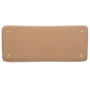 サルヴァトーレフェラガモ Today Leather Satchel ハンドバッグ 2WAY ショルダーバッグ レザー ベージュ 1359【中古】Salvatore Ferragamo