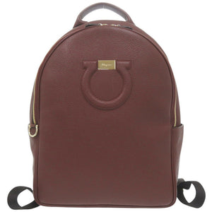 美品 サルヴァトーレフェラガモ ガンチーニ レザー ボルドー リュック デイパック 1380【中古】Salvatore Ferragamo
