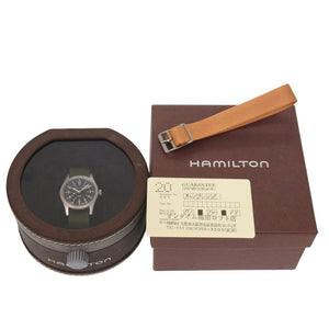 新品同様 ハミルトン カーキ フィールド SS ブラック クオーツ 腕時計 黒文字盤 1409【中古】HAMILTON