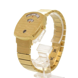 未使用 グッチ グリップ GRIP 157.4 YA157403 SS ゴールド クオーツ 腕時計 1414【中古】GUCCI