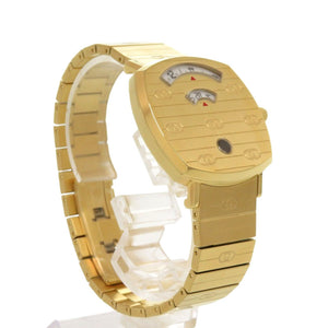 未使用 グッチ グリップ GRIP 157.4 YA157403 SS ゴールド クオーツ 腕時計 1414【中古】GUCCI