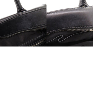 美品 トッズ Dスタイリング レザー ブラック 2WAY ハンドバッグ ショルダーバッグ 黒 1454【中古】TOD’S