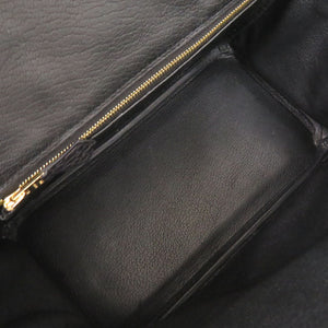 美品 エルメス バーキン25 トゴ ブラック ゴールド金具 U刻印(2022年製) ハンドバッグ 黒 1465【中古】HERMES