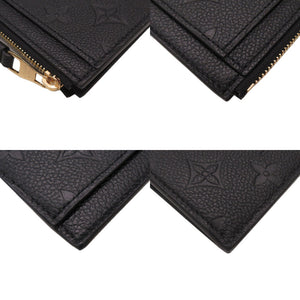 新品同様 ルイ ヴィトン ポルト カルト ジップ M68339 モノグラムアンプラント ノワール カードケース 黒 LV 1541【中古】LOUIS VUITTON