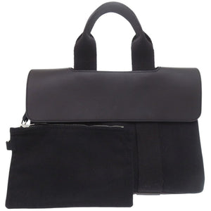 美品 エルメス ヴァルパライソPM トワルシェブロン レザー ブラック ハンドバッグ 黒 1627【中古】HERMES