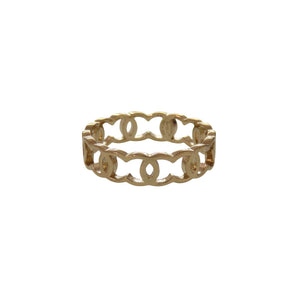 新品同様 シャネル ココマーク ロゴ リング AB6413 13号 リング 指輪 金 1661【中古】CHANEL
