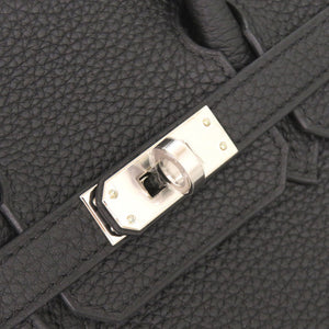 未使用 エルメス バーキン25 トゴ ブラック シルバー金具 W刻印(2024年製) ハンドバッグ 黒 1664【中古】HERMES