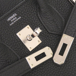 未使用 エルメス バーキン25 トゴ ブラック シルバー金具 W刻印(2024年製) ハンドバッグ 黒 1664【中古】HERMES