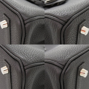 未使用 エルメス バーキン25 トゴ ブラック シルバー金具 W刻印(2024年製) ハンドバッグ 黒 1664【中古】HERMES