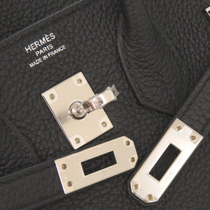 未使用 エルメス バーキン25 トゴ ブラック シルバー金具 G刻印(2026年製) ハンドバッグ 黒 1665【中古】HERMES