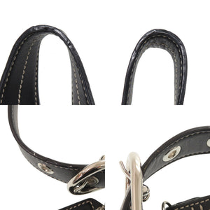 コーチ ミニシグネチャー レザー キャンバス グレー ブラック ショルダーバッグ 1673【中古】COACH