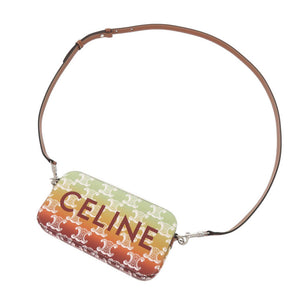 新品同様 セリーヌ ホリゾンタルポーチ トリオンフキャンバス サンセット マルチカラー ショルダーバッグ 1683【中古】CELINE