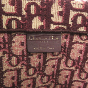美品 クリスチャンディオール ブックトート ラージ オブリーク キャンバス ボルドー トートバッグ 1737【中古】Christian Dior