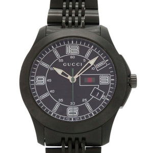 美品 グッチ Gタイムレス 126.2 SS ブラック クオーツ 腕時計 黒文字盤 1752【中古】GUCCI