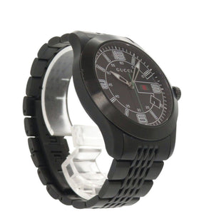 美品 グッチ Gタイムレス 126.2 SS ブラック クオーツ 腕時計 黒文字盤 1752【中古】GUCCI