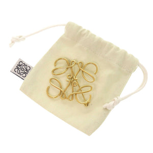美品 ロエベ アナグラム メタル ゴールド ブローチ アクセサリー 1818 【中古】 LOEWE