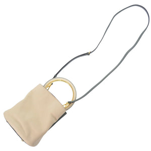マルニ パニエ SCMP001801 2WAY バケットバッグ レザー ベージュ 0019【中古】MARNI